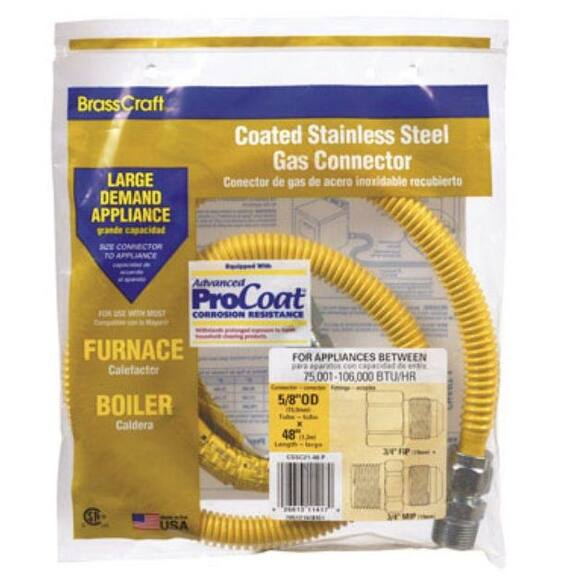 BrassCraft CSSC2148 P Gas Connector, 48" Long Overstock 19800160